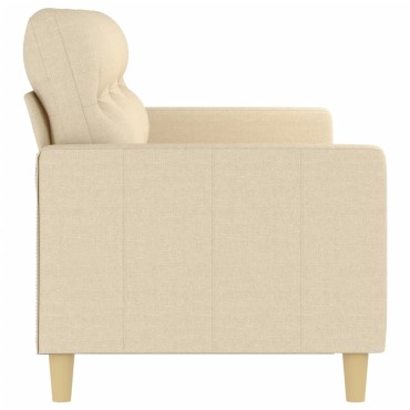 vidaXL Καναπές Τριθέσιος Κρεμ Υφασμάτινος 198x77x80cm 1 τεμ.