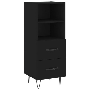 vidaXL Ντουλάπι Μαύρο 34,5x34x180cm από Επεξεργασμένο Ξύλο 1 τεμ.