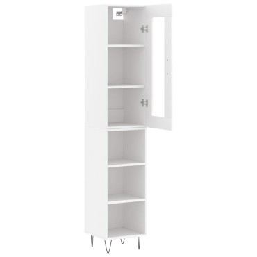 vidaXL Ντουλάπι Λευκό 34,5x34x180cm από Επεξεργασμένο Ξύλο 1 τεμ.