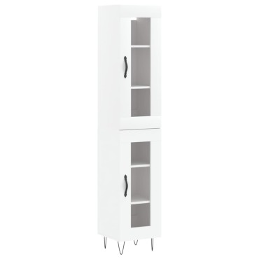 vidaXL Ντουλάπι Λευκό 34,5x34x180cm από Επεξεργασμένο Ξύλο 1 τεμ.