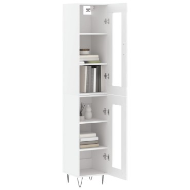 vidaXL Ντουλάπι Λευκό 34,5x34x180cm από Επεξεργασμένο Ξύλο 1 τεμ.