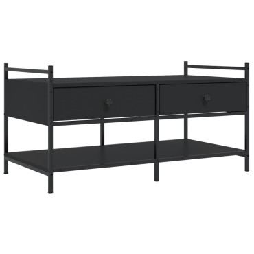 vidaXL Τραπεζάκι Σαλονιού Μαύρο 99x50x50cm Επεξεργασμένο Ξύλο 1 τεμ.