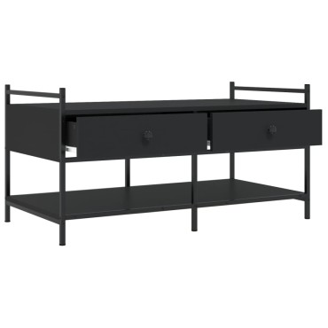 vidaXL Τραπεζάκι Σαλονιού Μαύρο 99x50x50cm Επεξεργασμένο Ξύλο 1 τεμ.