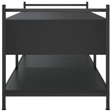 vidaXL Τραπεζάκι Σαλονιού Μαύρο 99x50x50cm Επεξεργασμένο Ξύλο 1 τεμ.