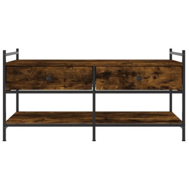 vidaXL Τραπεζάκι Σαλονιού Καπνιστή Δρυς 99x50x50cm Επεξεργασμ. Ξύλο 1 τεμ.