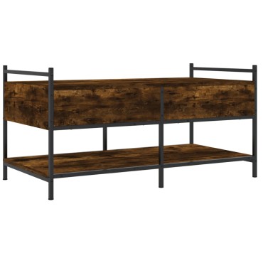 vidaXL Τραπεζάκι Σαλονιού Καπνιστή Δρυς 99x50x50cm Επεξεργασμ. Ξύλο 1 τεμ.