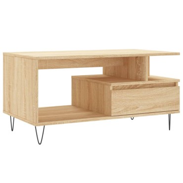 vidaXL Τραπεζάκι Σαλονιού Sonoma Δρυς 90x49x45cm Επεξεργασμένο Ξύλο 1 τεμ.