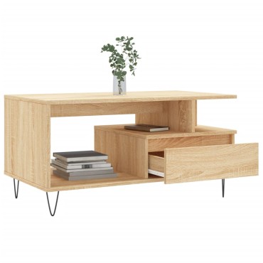vidaXL Τραπεζάκι Σαλονιού Sonoma Δρυς 90x49x45cm Επεξεργασμένο Ξύλο 1 τεμ.