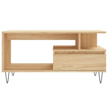 vidaXL Τραπεζάκι Σαλονιού Sonoma Δρυς 90x49x45cm Επεξεργασμένο Ξύλο 1 τεμ.