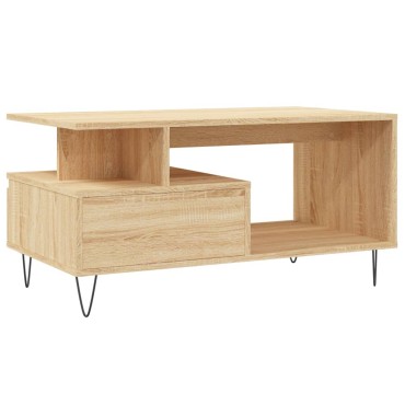 vidaXL Τραπεζάκι Σαλονιού Sonoma Δρυς 90x49x45cm Επεξεργασμένο Ξύλο 1 τεμ.