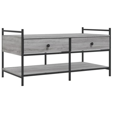 vidaXL Τραπεζάκι Σαλονιού Γκρι Sonoma 99x50x50cm Επεξεργασμένο Ξύλο 1 τεμ.