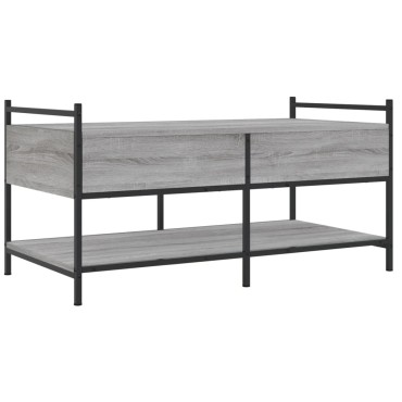 vidaXL Τραπεζάκι Σαλονιού Γκρι Sonoma 99x50x50cm Επεξεργασμένο Ξύλο 1 τεμ.