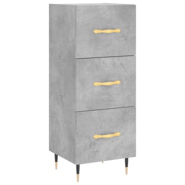 vidaXL Ντουλάπι Γκρι Σκυροδέματος 34,5x34x180cm Επεξεργασμένο Ξύλο 1 τεμ.