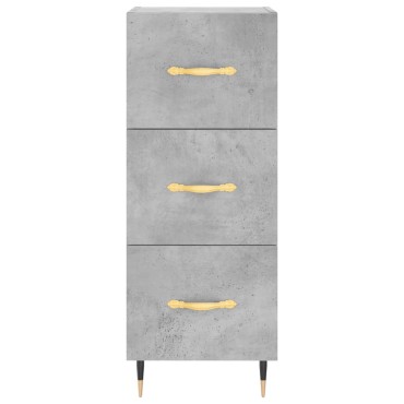 vidaXL Ντουλάπι Γκρι Σκυροδέματος 34,5x34x180cm Επεξεργασμένο Ξύλο 1 τεμ.