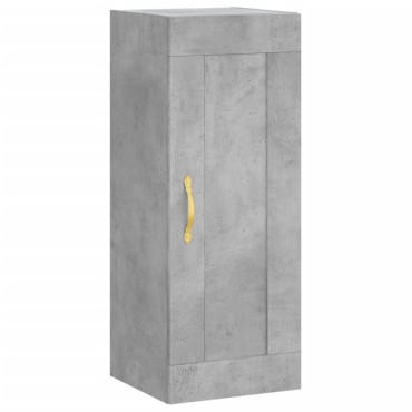 vidaXL Ντουλάπι Γκρι Σκυροδέματος 34,5x34x180cm Επεξεργασμένο Ξύλο 1 τεμ.