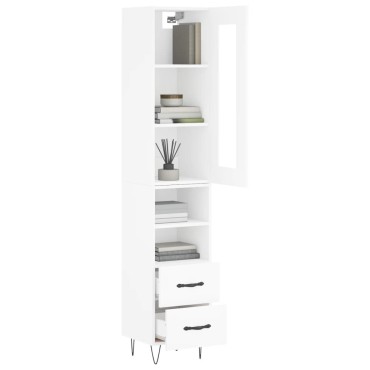 vidaXL Ντουλάπι Λευκό 34,5x34x180cm από Επεξεργασμένο Ξύλο 1 τεμ.