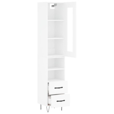vidaXL Ντουλάπι Λευκό 34,5x34x180cm από Επεξεργασμένο Ξύλο 1 τεμ.