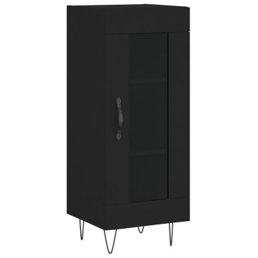 vidaXL Ντουλάπι Μαύρο 34,5x34x180cm από Επεξεργασμένο Ξύλο 1 τεμ.