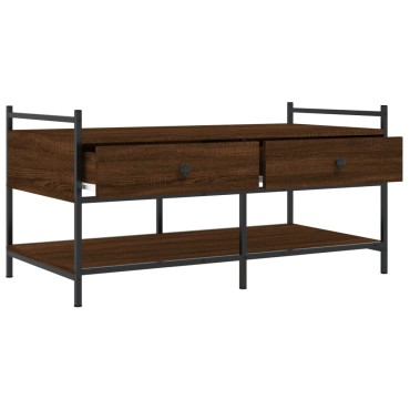 vidaXL Τραπεζάκι Σαλονιού Καφέ Δρυς 99x50x50cm Επεξεργασμένο Ξύλο 1 τεμ.