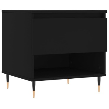 vidaXL Τραπεζάκια Σαλονιού 2 τεμ. Μαύρα 50x46x50cm Επεξεργασμένο Ξύλο