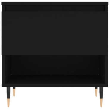 vidaXL Τραπεζάκια Σαλονιού 2 τεμ. Μαύρα 50x46x50cm Επεξεργασμένο Ξύλο