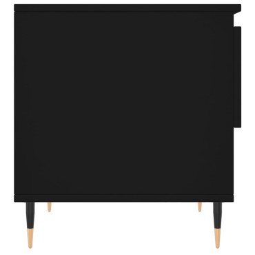 vidaXL Τραπεζάκια Σαλονιού 2 τεμ. Μαύρα 50x46x50cm Επεξεργασμένο Ξύλο