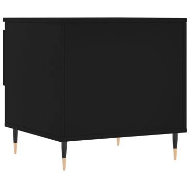 vidaXL Τραπεζάκια Σαλονιού 2 τεμ. Μαύρα 50x46x50cm Επεξεργασμένο Ξύλο