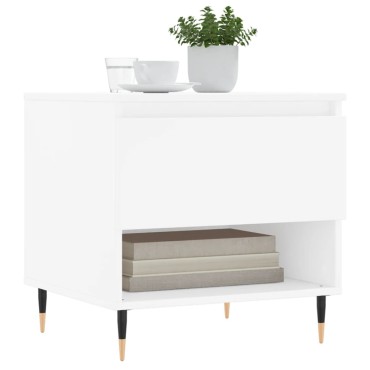vidaXL Τραπεζάκια Σαλονιού 2 τεμ. Λευκά 50x46x50cm Επεξεργασμένο Ξύλο