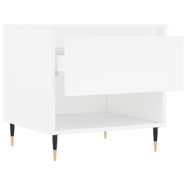 vidaXL Τραπεζάκια Σαλονιού 2 τεμ. Λευκά 50x46x50cm Επεξεργασμένο Ξύλο