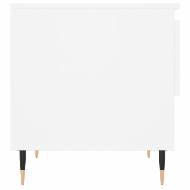 vidaXL Τραπεζάκια Σαλονιού 2 τεμ. Λευκά 50x46x50cm Επεξεργασμένο Ξύλο