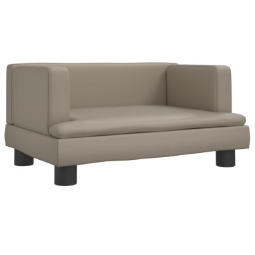vidaXL Κρεβάτι Σκύλου Καπουτσίνο 60 x 40 x 30 εκ. από Συνθετικό Δέρμα