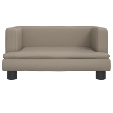 vidaXL Κρεβάτι Σκύλου Καπουτσίνο 60 x 40 x 30 εκ. από Συνθετικό Δέρμα