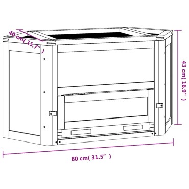 vidaXL Κλουβί Χάμστερ 80 x 40 x 43 εκ. από Μασίφ Ξύλο Ελάτης