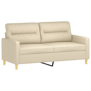vidaXL Καναπές Διθέσιος Κρεμ Υφασμάτινος 158x77x80cm 1 τεμ.