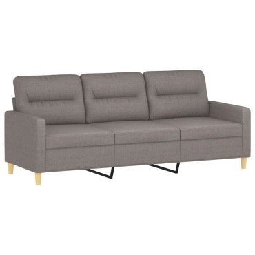 vidaXL Σετ Σαλονιού 3 τεμ. Taupe από Ύφασμα 78x77x80cm  Διθέσιος Τριθέσιος