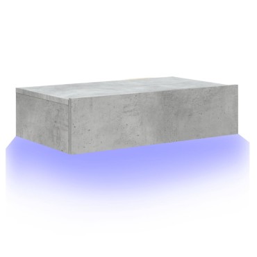 vidaXL Έπιπλο Τηλεόρασης με LED Γκρι Σκυροδέματος 60x35x15,5cm
