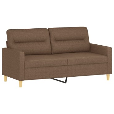 vidaXL Καναπές Διθέσιος Καφέ Υφασμάτινος 158x77x80cm 1 τεμ.