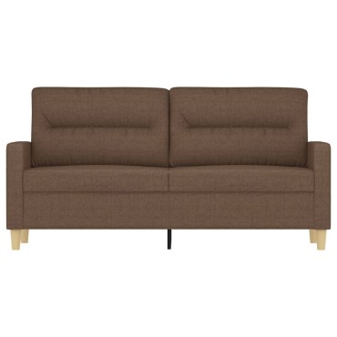 vidaXL Καναπές Διθέσιος Καφέ Υφασμάτινος 158x77x80cm 1 τεμ.