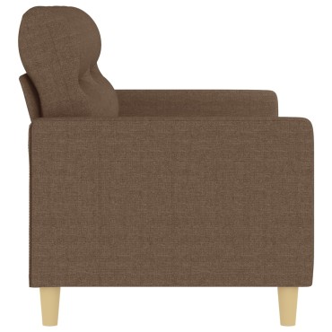 vidaXL Καναπές Διθέσιος Καφέ Υφασμάτινος 158x77x80cm 1 τεμ.