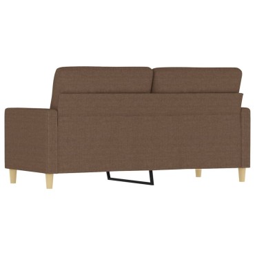 vidaXL Καναπές Διθέσιος Καφέ Υφασμάτινος 158x77x80cm 1 τεμ.