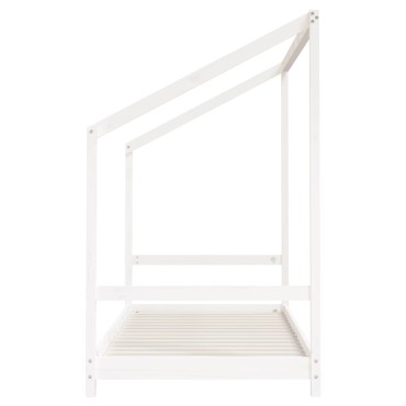 vidaXL Πλαίσιο Παιδικού Κρεβατιού Λευκό 2x(90x200)cm Μασίφ Ξύλο Πεύκου 1 τεμ. - Μονό