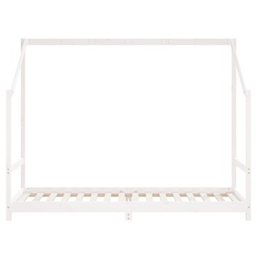 vidaXL Πλαίσιο Παιδικού Κρεβατιού Λευκό 2x(90x200)cm Μασίφ Ξύλο Πεύκου 1 τεμ. - Μονό