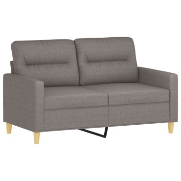 vidaXL Καναπές Διθέσιος Taupe Υφασμάτινος 138x77x80cm 1 τεμ.