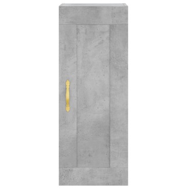 vidaXL Ντουλάπι Γκρι Σκυροδέματος 34,5x34x180cm Επεξεργασμένο Ξύλο 1 τεμ.