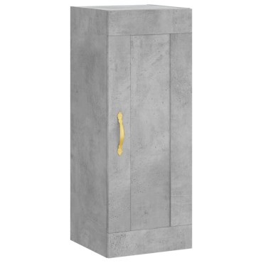 vidaXL Ντουλάπι Γκρι Σκυροδέματος 34,5x34x180cm Επεξεργασμένο Ξύλο 1 τεμ.