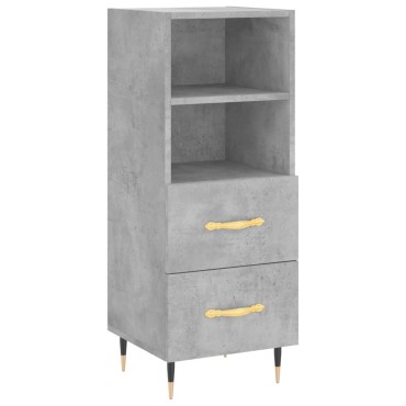 vidaXL Ντουλάπι Γκρι Σκυροδέματος 34,5x34x180cm Επεξεργασμένο Ξύλο 1 τεμ.