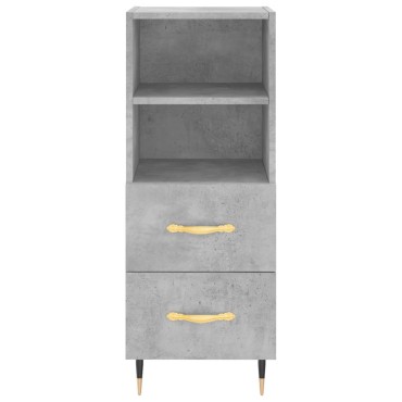 vidaXL Ντουλάπι Γκρι Σκυροδέματος 34,5x34x180cm Επεξεργασμένο Ξύλο 1 τεμ.