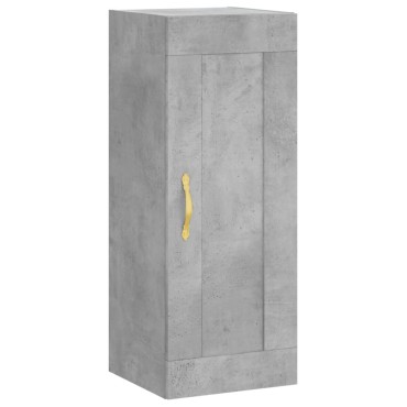 vidaXL Ντουλάπι Γκρι Σκυροδέματος 34,5x34x180cm Επεξεργασμένο Ξύλο 1 τεμ.