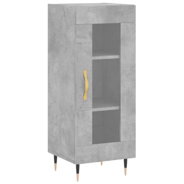 vidaXL Ντουλάπι Γκρι Σκυροδέματος 34,5x34x180cm Επεξεργασμένο Ξύλο 1 τεμ.
