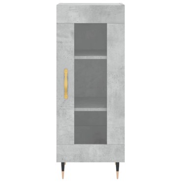 vidaXL Ντουλάπι Γκρι Σκυροδέματος 34,5x34x180cm Επεξεργασμένο Ξύλο 1 τεμ.